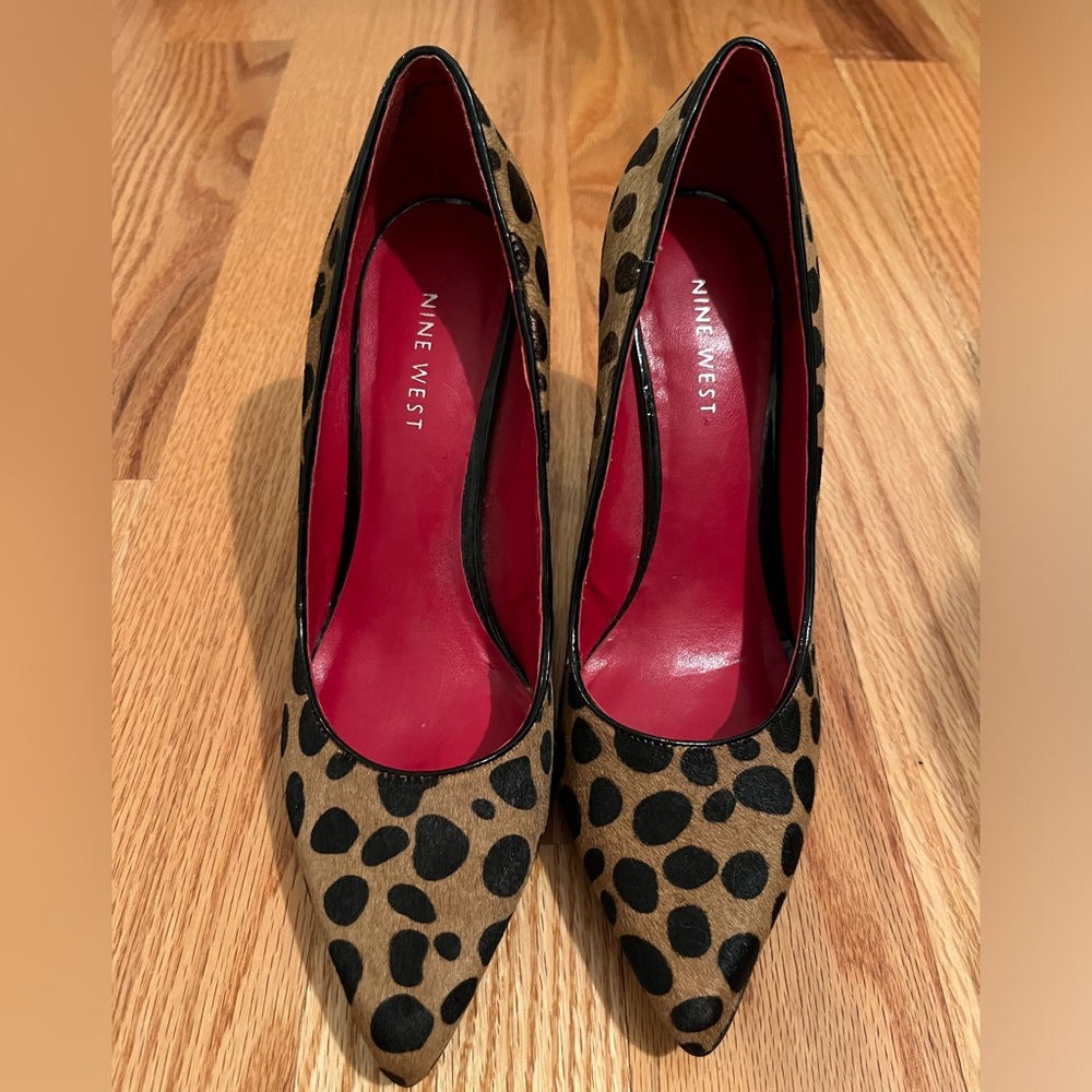 Nine West Leopard Print Heels Size 6.5